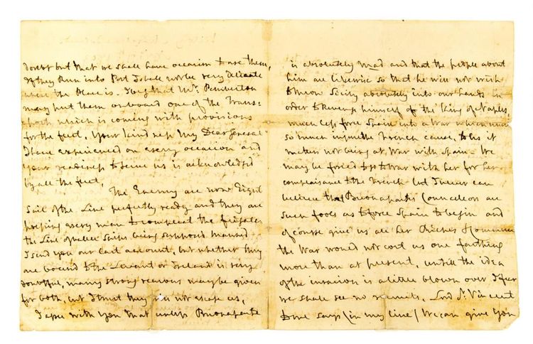 n by Lord Nelson on board the HMS Victory which offer a unique insight into his tactical military genius are expected to fetch a cool &pound;35,000 at auction   (© Hansons / SWNS)