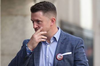 Tommy Robinson arrives at the Old Bailey in London for a committal hearing for alleged contempt of court.