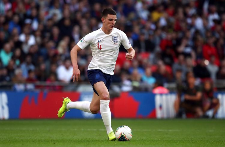 Englands Declan Rice during the Euro 2020 Qualifying Group A match at Wembley Stadium, London.