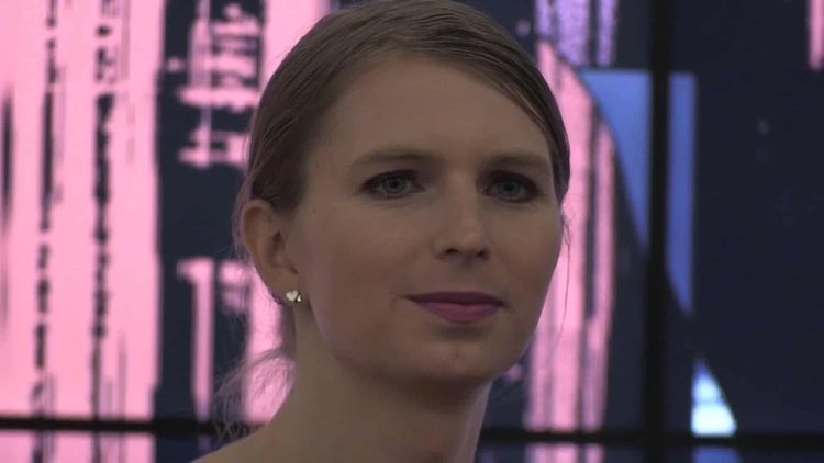 Whistleblower Chelsea Manning making her first UK public appearance at the Royal Institute in central London, where she said she sees a lot of similarities between prison and the modern world.