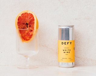defy organic white wine canned wine