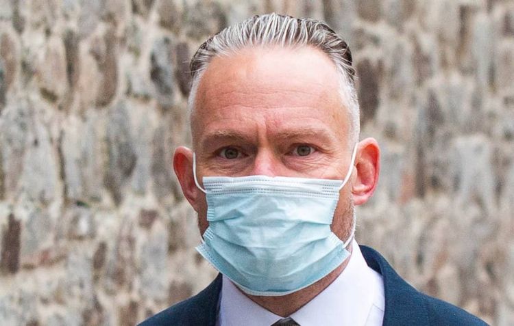 Sergeant Geraint Jones arrives at the Plymouth Magistrates Court in Devon. 19th March 2021 Credit;SWNS