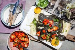 James Strawbridge Turbot and strawberry